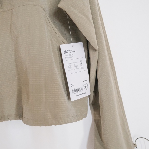 NWT Olive Athleta Boundless Popover Cropped Hoodie Women's Small - Picture 5 of 10